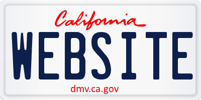 CA license plate WEBSITE