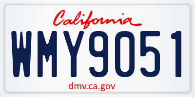 CA license plate WMY9051