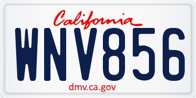 CA license plate WNV856