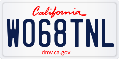 CA license plate WO68TNL