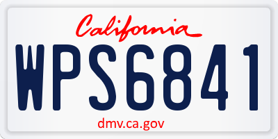 CA license plate WPS6841