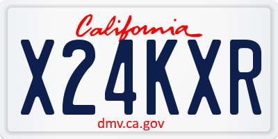 CA license plate X24KXR