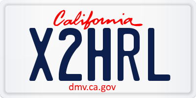 CA license plate X2HRL