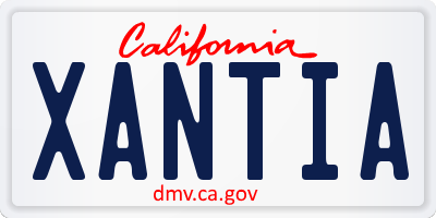 CA license plate XANTIA