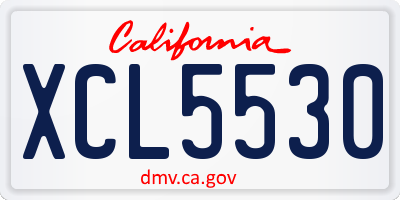 CA license plate XCL5530