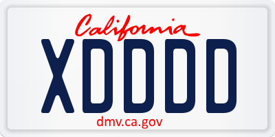 CA license plate XDDDD