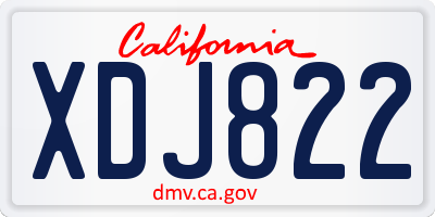 CA license plate XDJ822