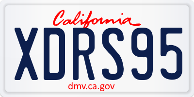 CA license plate XDRS95