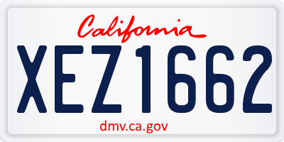 CA license plate XEZ1662