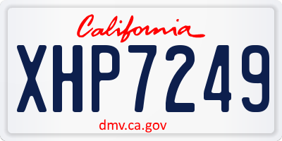 CA license plate XHP7249