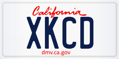 CA license plate XKCD