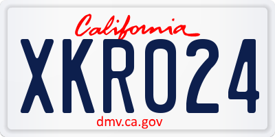 CA license plate XKR024