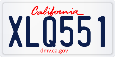 CA license plate XLQ551