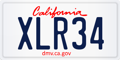 CA license plate XLR34