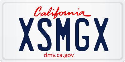 CA license plate XSMGX