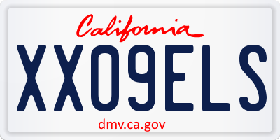 CA license plate XX09ELS