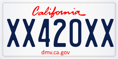 CA license plate XX42OXX