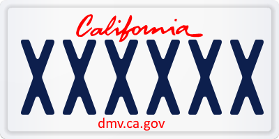 CA license plate XXXXXX