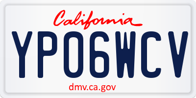 CA license plate YP06WCV