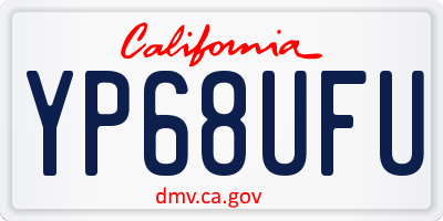 CA license plate YP68UFU