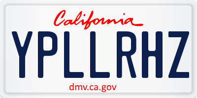 CA license plate YPLLRHZ