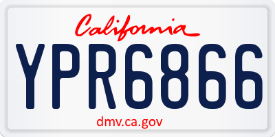 CA license plate YPR6866