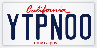 CA license plate YTPNOO