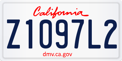 CA license plate Z1097L2