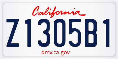 CA license plate Z1305B1