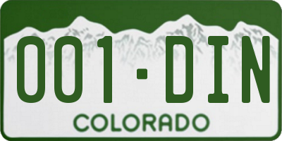 CO license plate 001DIN