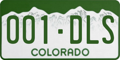 CO license plate 001DLS