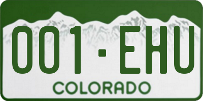 CO license plate 001EHU