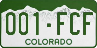 CO license plate 001FCF