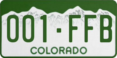 CO license plate 001FFB