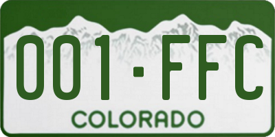 CO license plate 001FFC