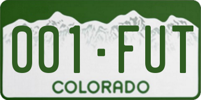 CO license plate 001FUT