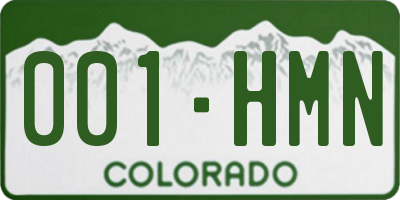 CO license plate 001HMN