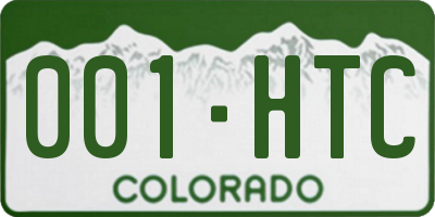 CO license plate 001HTC