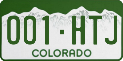 CO license plate 001HTJ