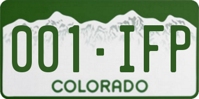 CO license plate 001IFP