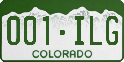 CO license plate 001ILG