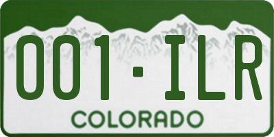 CO license plate 001ILR