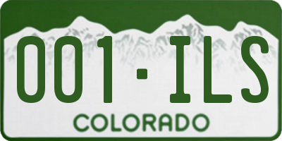 CO license plate 001ILS