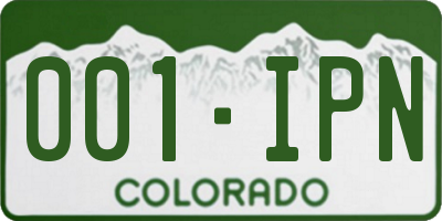 CO license plate 001IPN