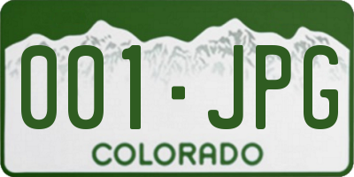 CO license plate 001JPG