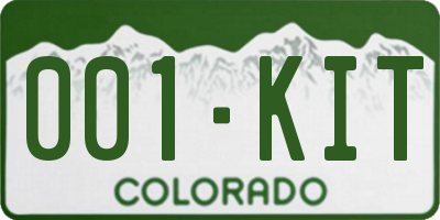 CO license plate 001KIT