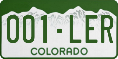 CO license plate 001LER