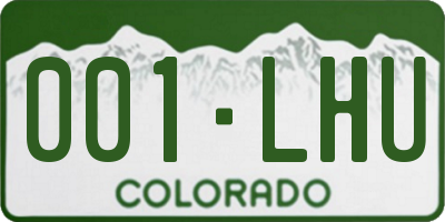 CO license plate 001LHU