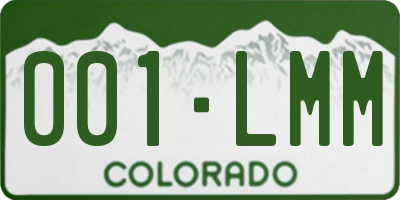 CO license plate 001LMM