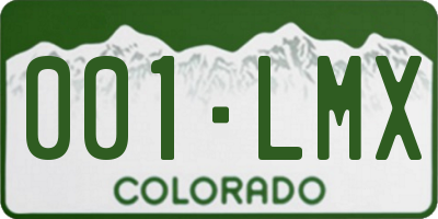 CO license plate 001LMX